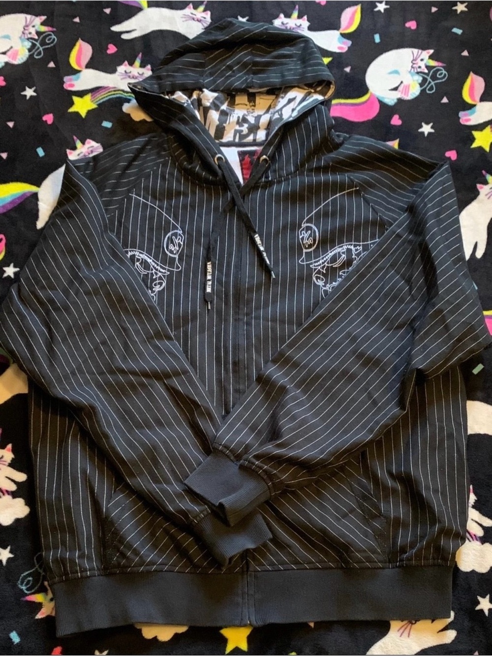 Vintage Metal Mulisha Full Zip Embroidered Hoodie